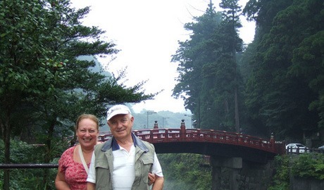 The sacred red bridge in Nikko